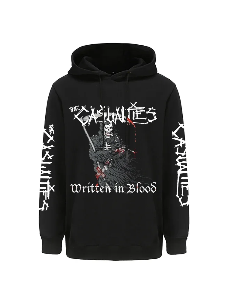 The Casualties Hoodie Sweatshirts Mens Fashion Long Sleeve Hoody Tops Heavy Metal Hip Hop Streetwear Hooded Clothes