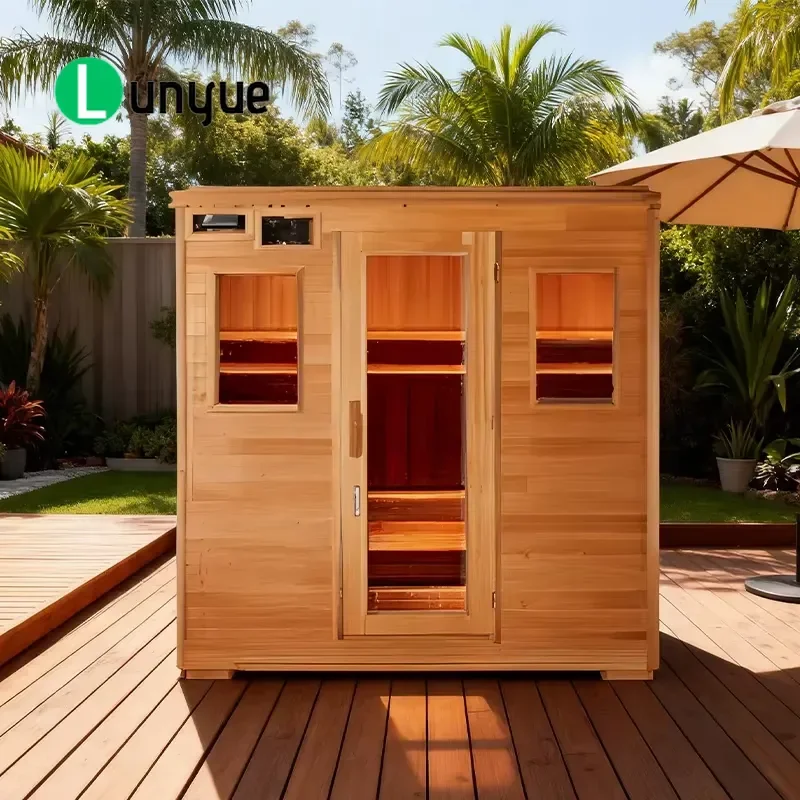 New Design 2 Person Indoor Steam Cabin Wet and Dry Steam Combined Sauna Room Home Spa Wellness Relaxation Compact Size
