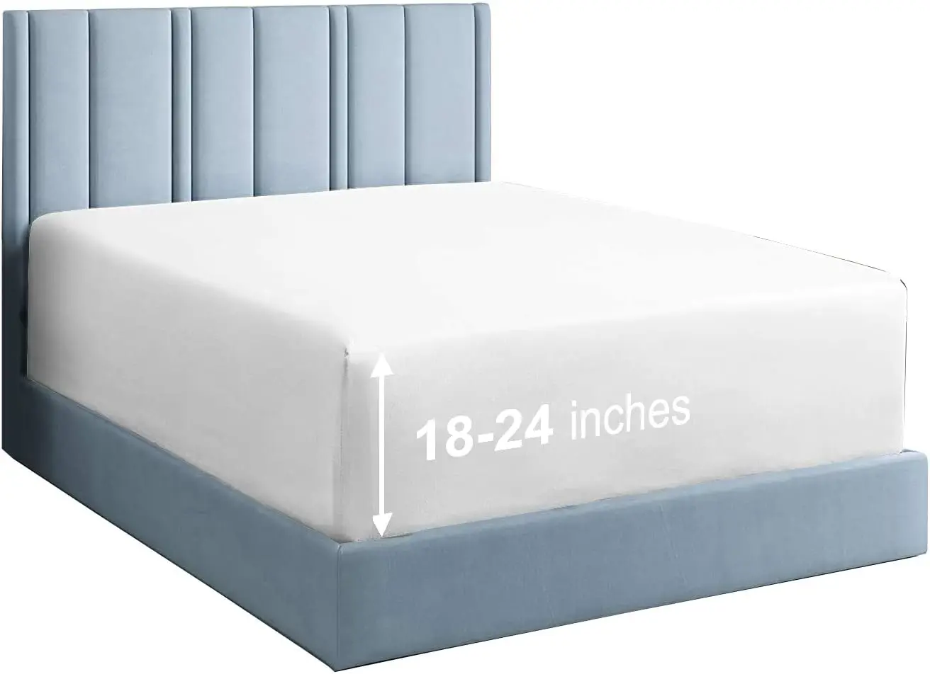 

Non Sticky Cotton Queen 4 Piece 100% Egyptian Cotton 400 Thread Count Extra Deep Pocket Bed Linen Set, Fits Upto 24 Inch High