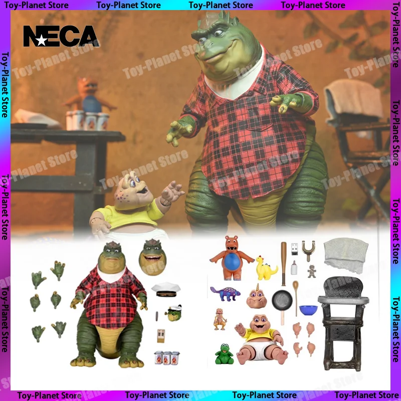 NECA 43520 43521 Dinosaurs Action Figure Ultimate Earl Sinclair Baby Sinclair Anime Action Figures Model Figurine Pvc Gifts Toys