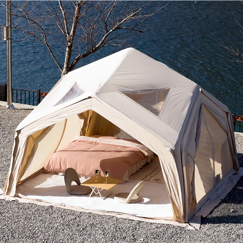Newest Design 4 Sides Doors Large Inflatable Light Weight  Beach Tent for 8 Person Outdoor Camping