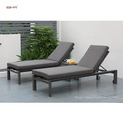 BHR Outdoor Garden Patio Chaise Lounge Chair Aluminum Outdoor Sun  for Beach Poolside