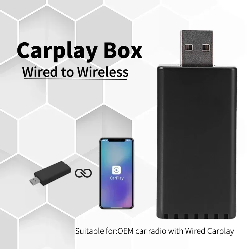 Car Mini AI Box For Apple Carplay Wireless Adapter Car OEM Wired CarPlay To Wireless Carplay USB Dongle Plug and Play Playaibox