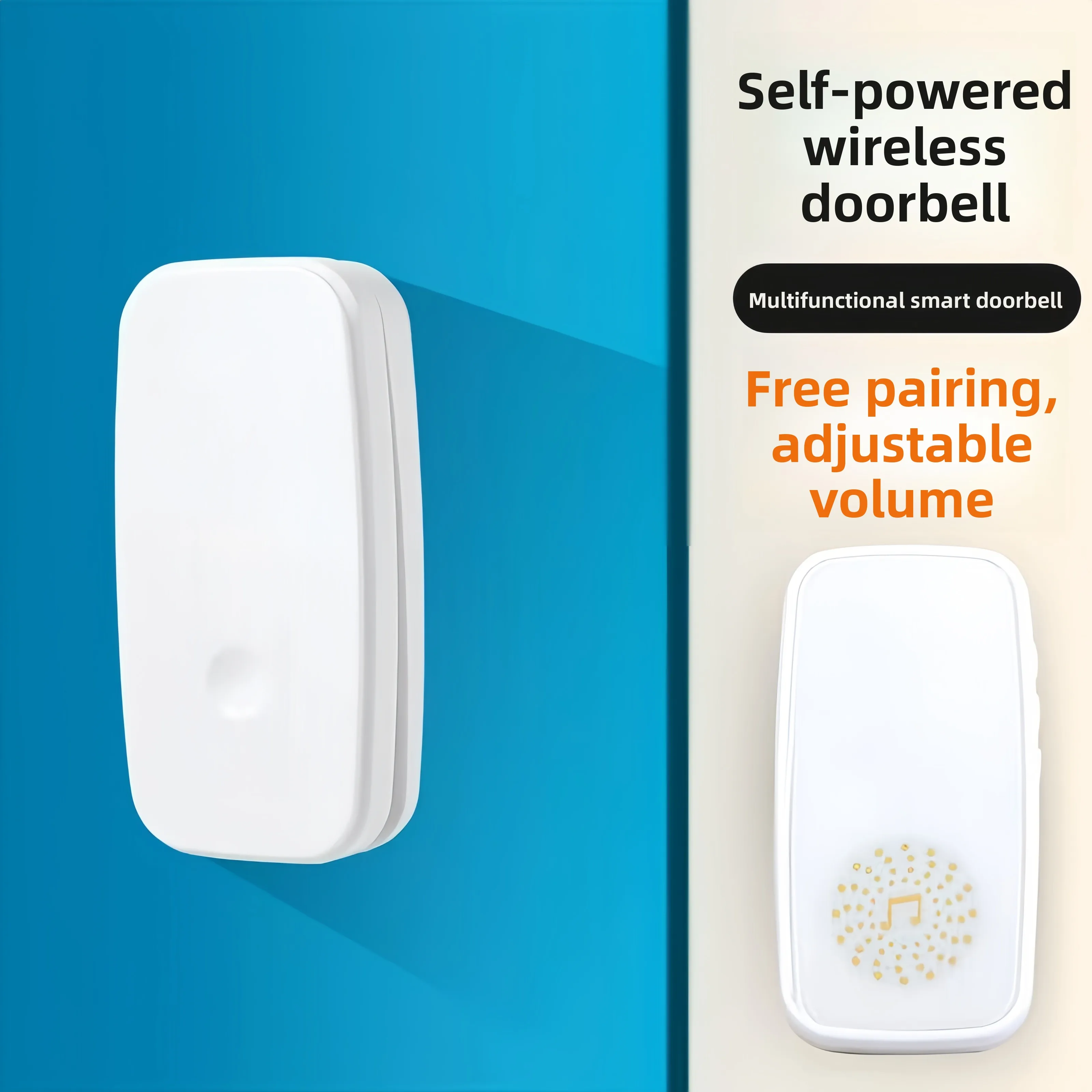 

Горячая распродажа 2024, большие расстояния, настенный, интеллектуальный электронный беспроводной дверной звонок, 1 перетащите и 1 бытовой, большой объемный звонок