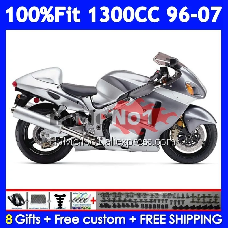 Fairing For SUZUKI GSXR 1300 CC Hayabusa GSXR-1300 126No.309 GSXR1300 96 97 98 99 00 01 2002 2003 2004 2005 2006 2007 Silvery