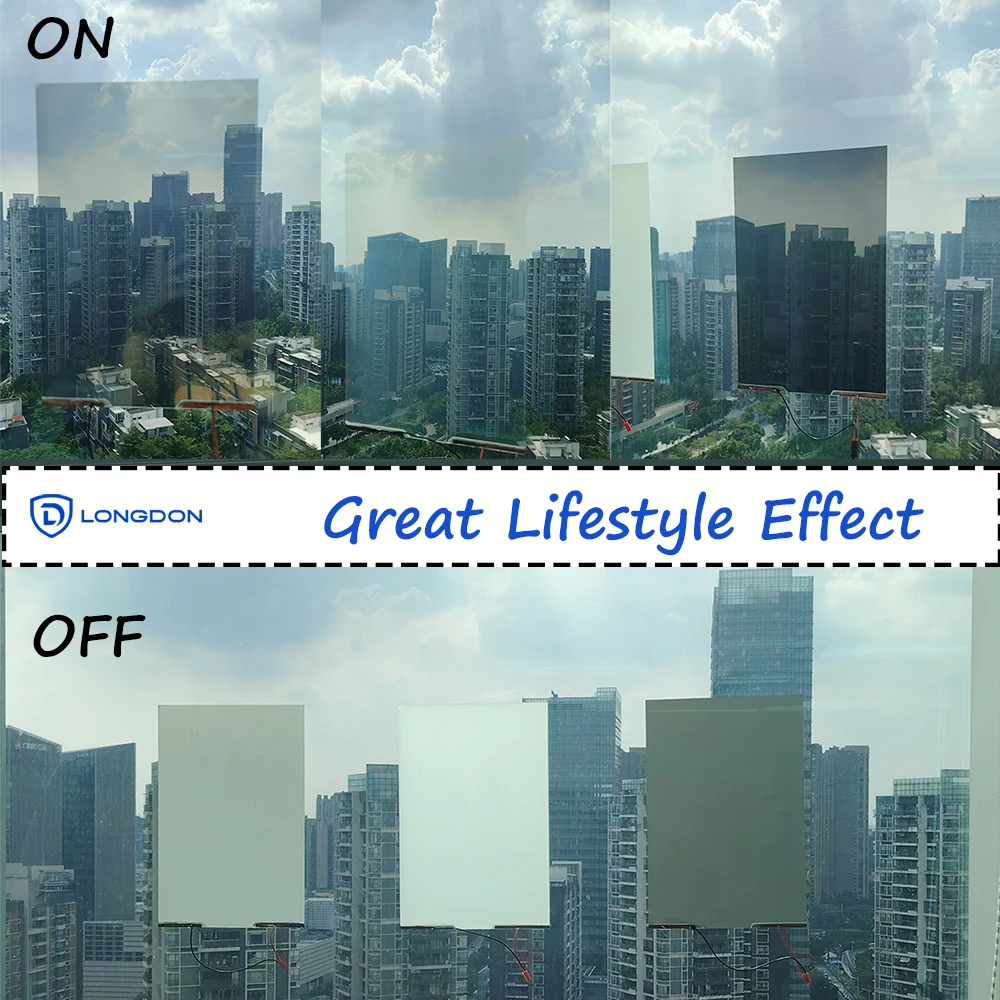 Smart PDLC Dimming Safety Heat Resistant Window Tinting Film Modern Design Polyethylene Material Hospital Apartment Use