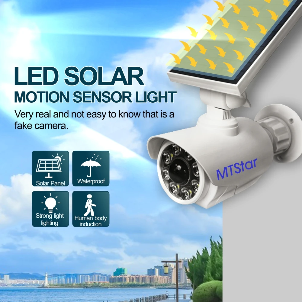 MTStar Brand New Arrival Solar Light for Garden Use Outdoor Waterproof Built in PIR with 15-20 Meters Lighting View