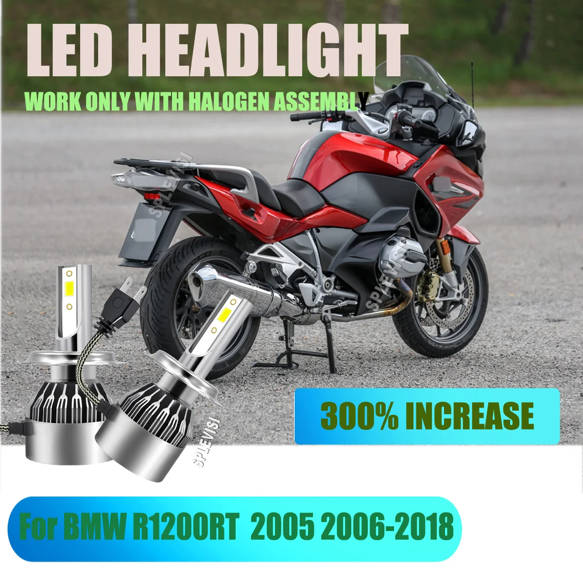 

12v 6000K H7 LED Motorcycle Headlight Bulb faros auxiliares moto For BMW R1200RT 2005 2006 2007 2008 2009 2010 2011 2012-2018
