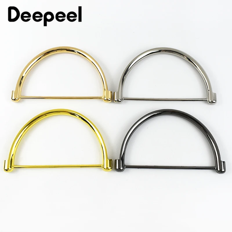 2/4/10Pcs 11cm Metal D Ring Bag Handle for Purse Frame Women Handbag Strap Loop Buckle Luggage Decor Handles DIY  Accessories