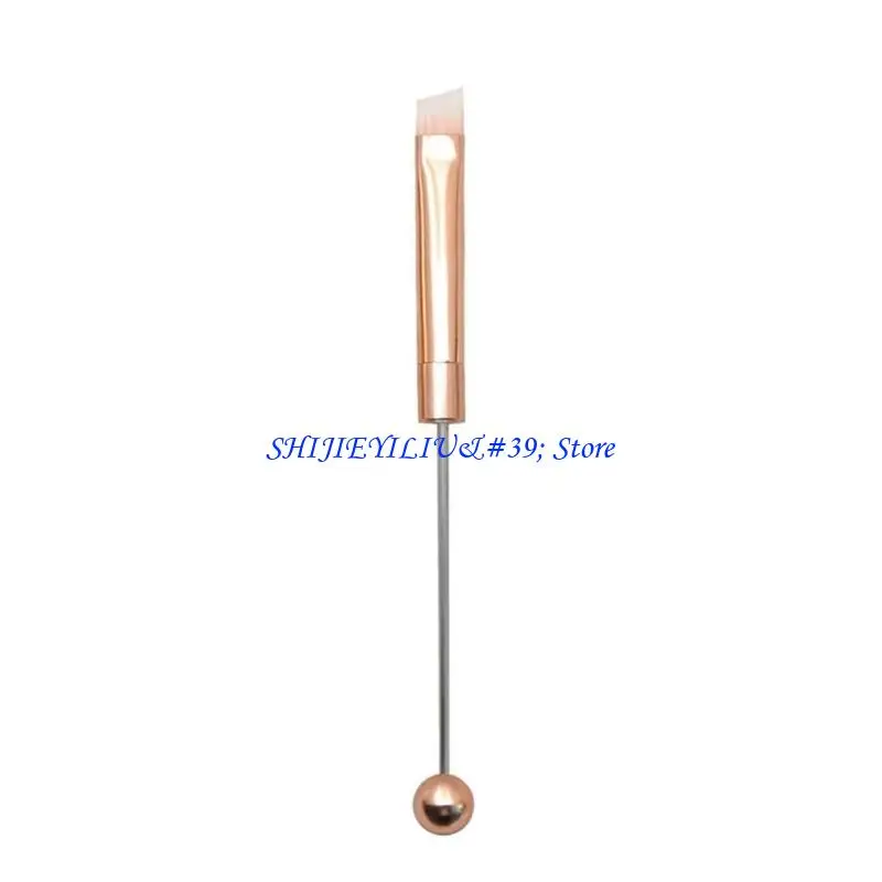 

E21F 1/5Pcs Beaded Makeup Brushes DIY Metal Handle Brush Beauty Multifunctional Tools