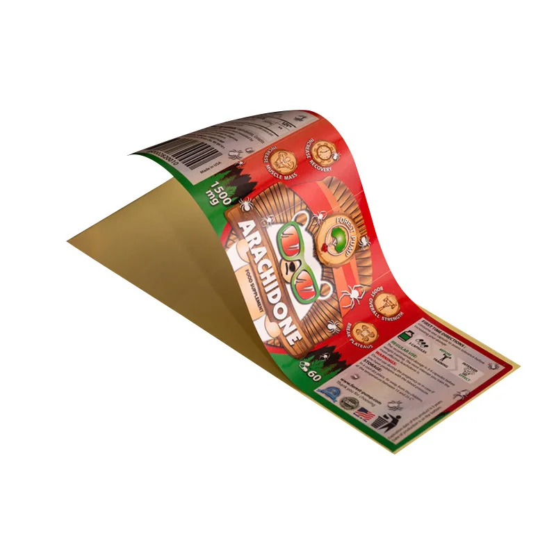 Custom. Adhesive Label Printing Trademark Sticker QR Code Transparent PVC Sticker Color Coated Paper Reel Sticker