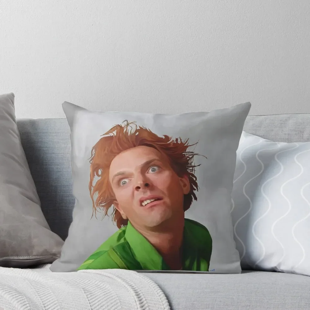 Drop Dead Fred Magical Realism Digital Portrait with Smoky Background Throw Pillow sleeping pillows Pillowcases pillow