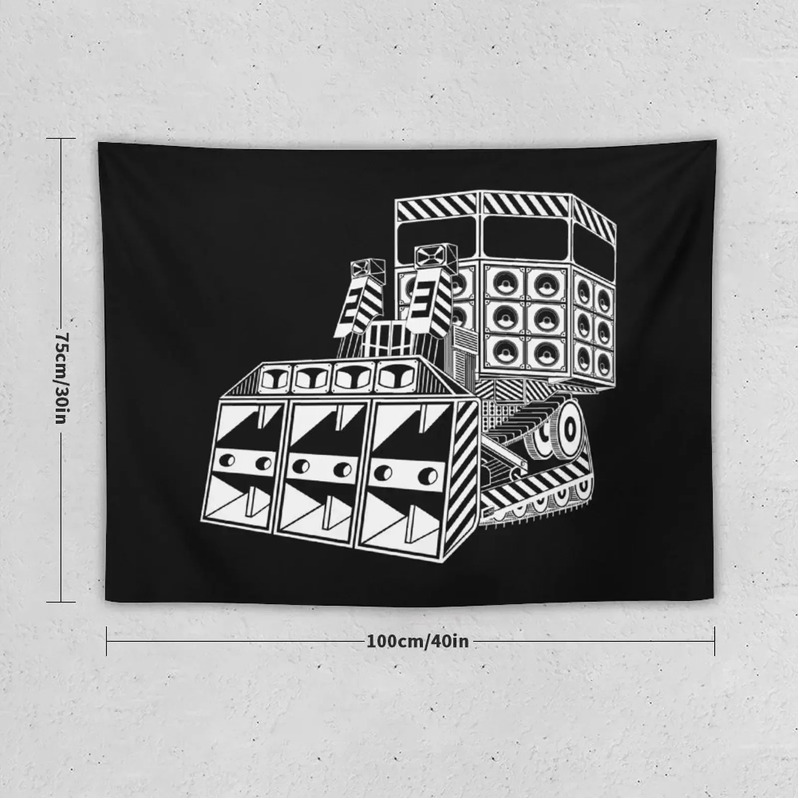 23VE020 - Tekno 23 bulldozer Tapestry Aesthetic Room Decors Room Decor Cute Home Supplies Tapestry