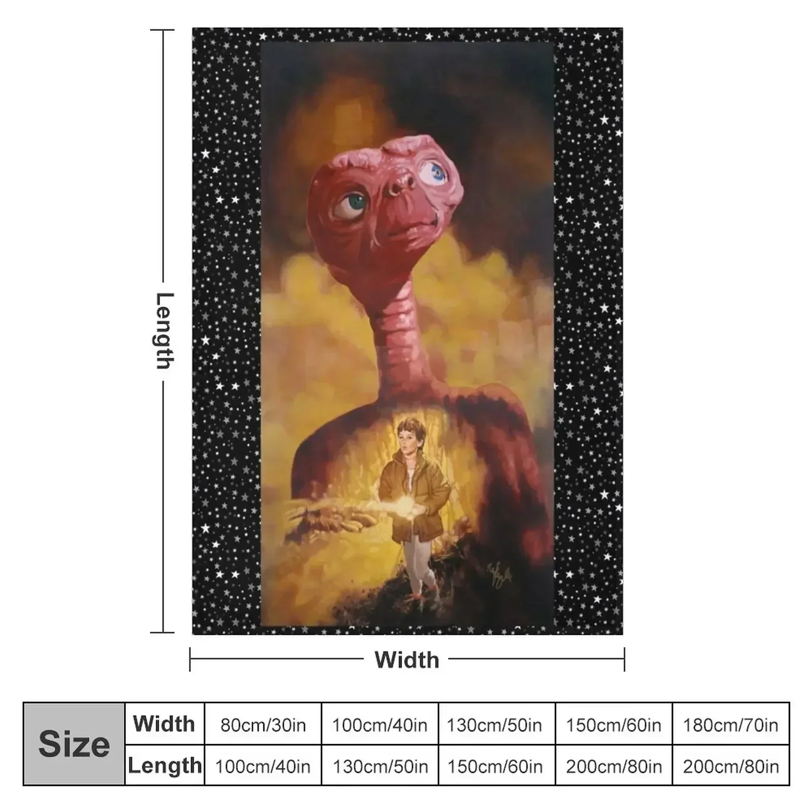 E.T. the Extra-Terrestrial Throw Blanket Luxury Stuffeds Picnic Soft Plaid Blankets