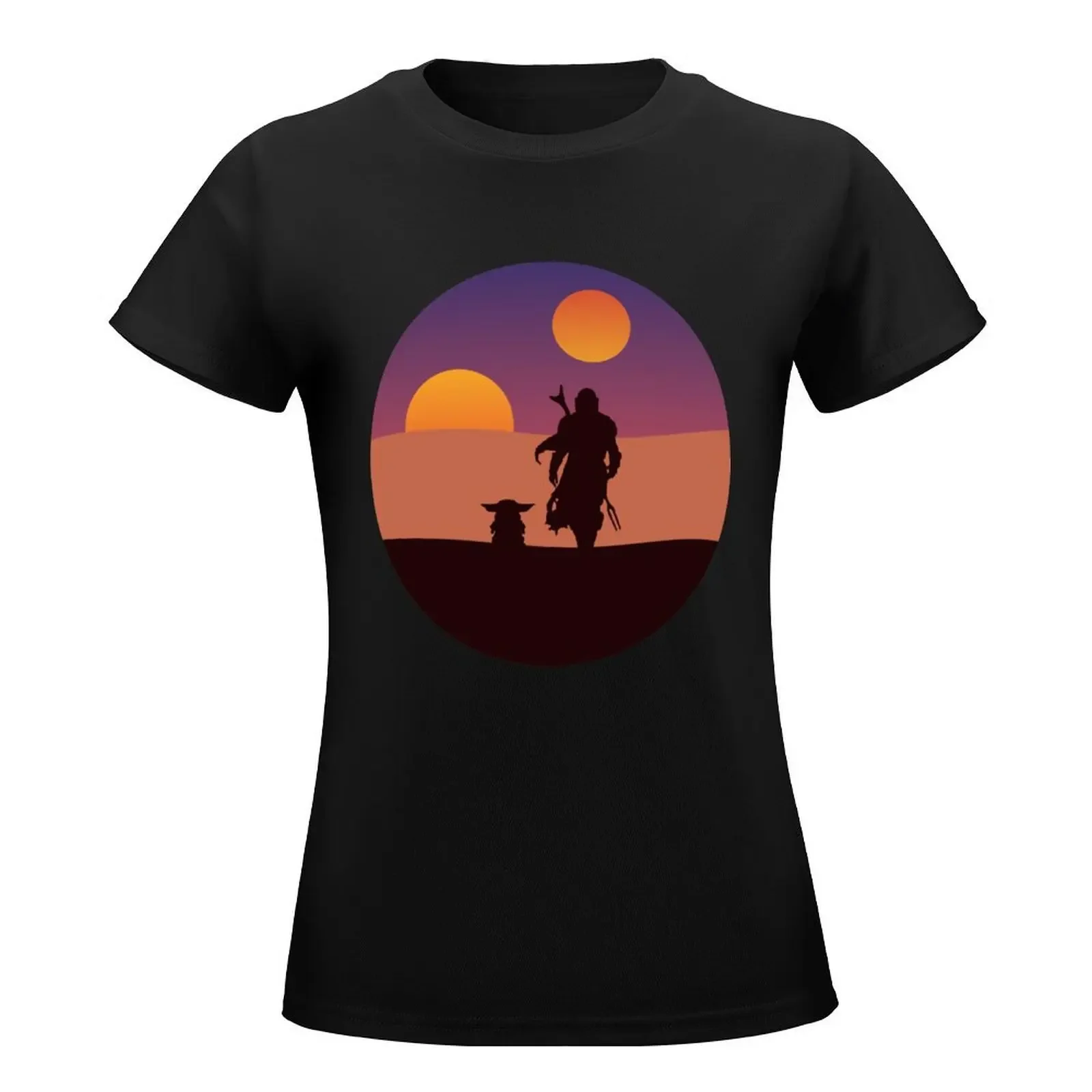 Tatooine silhouettes T-Shirt cute clothes Female clothing lady clothes tees t-shirt dress for Women long