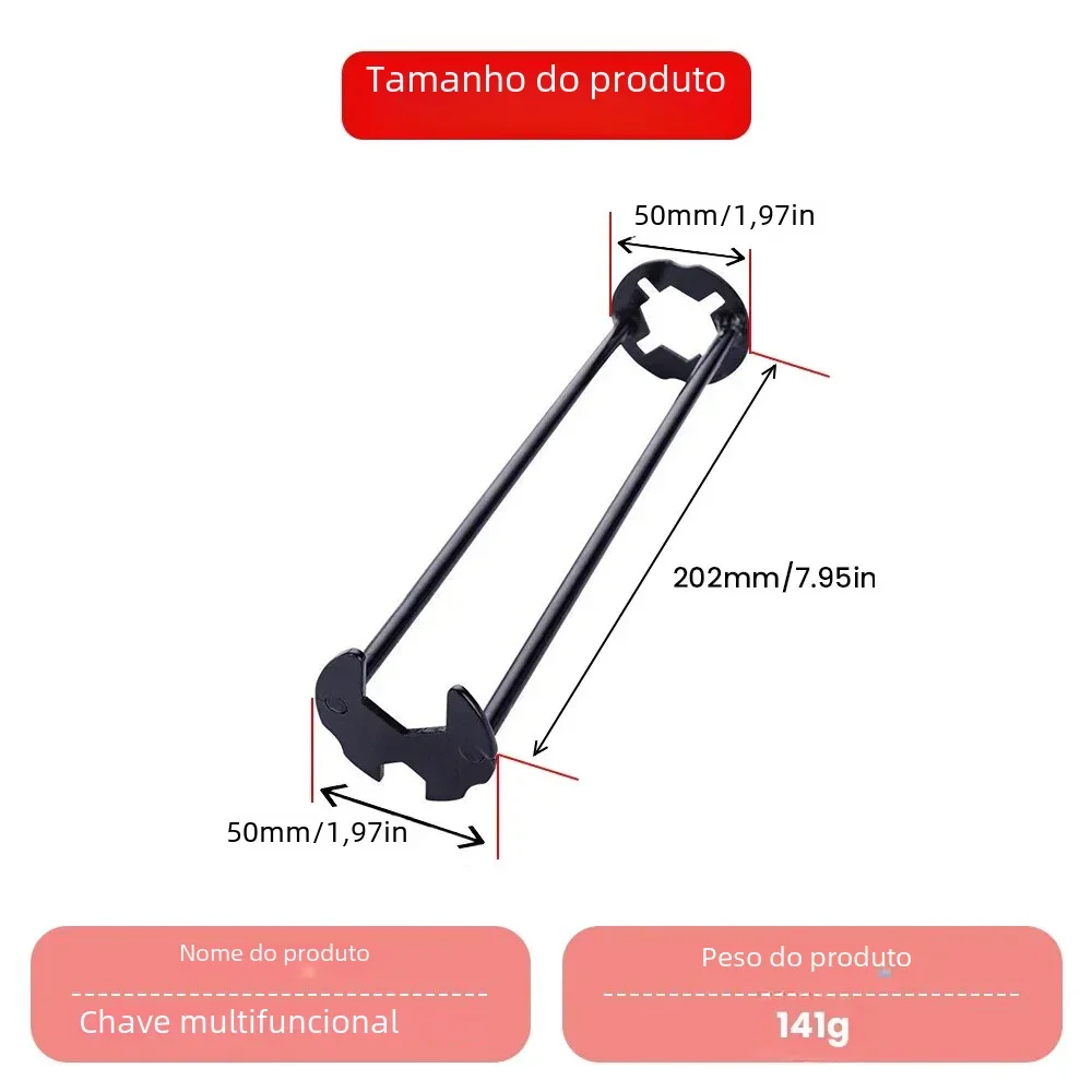 Multifuncional Flume pia torneira chave do encanamento chave do tubo, chave hexagonal, ferramenta de reparo doméstico, quatro garra hexagonal