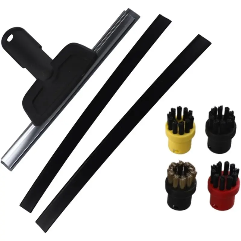 ABLD Glass Scraper, Steam Squeegee, And Round Brush- For Karcher SC1 SC2 SC3 SC4 SC5 7 Pcs Steam Cleaner Accessory Set Tool
