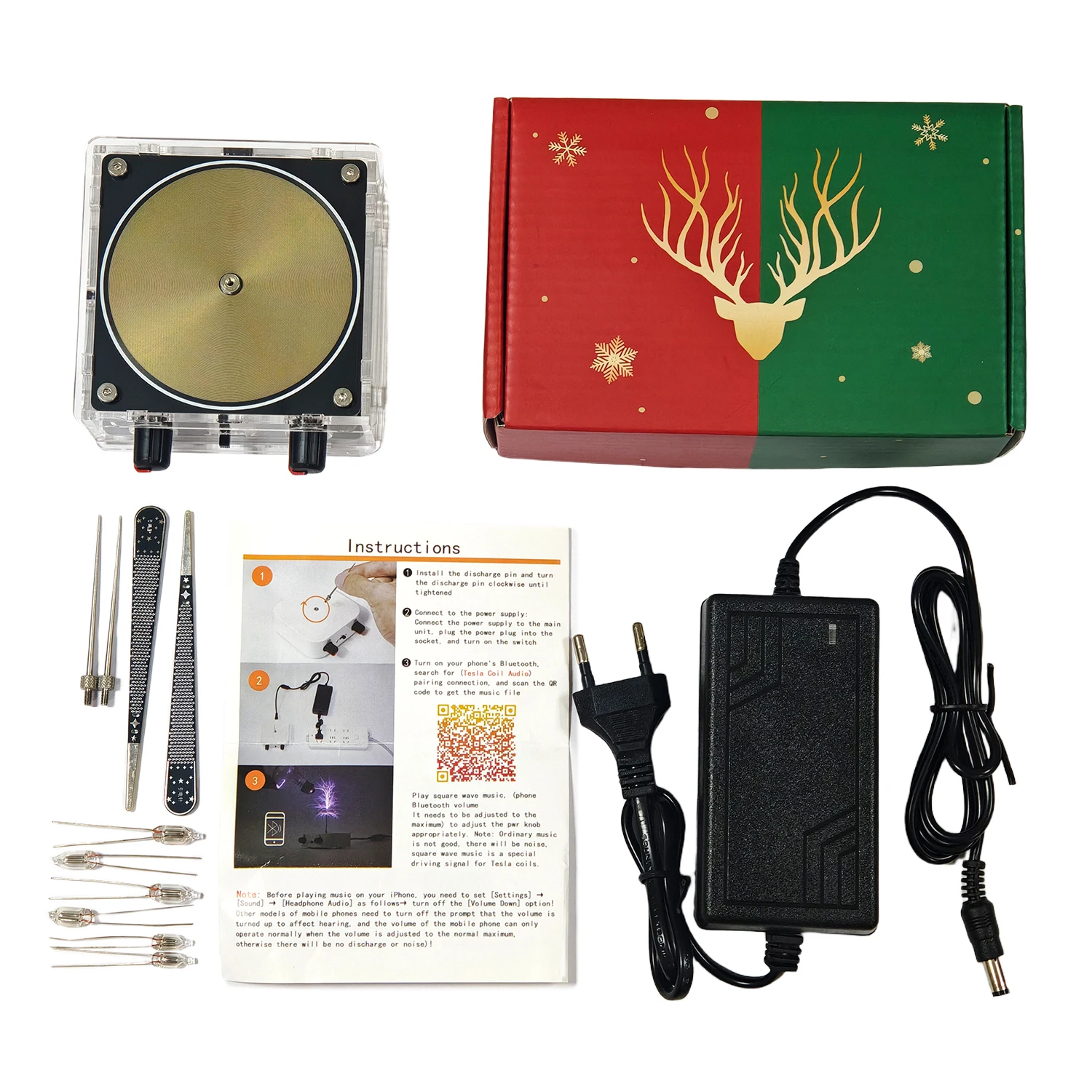 

Генератор высокочастотных импульсов Bluetooth Music Coil, имитирующий молнию, с управлением от ладони, питание AC110-240V, мощность 120W