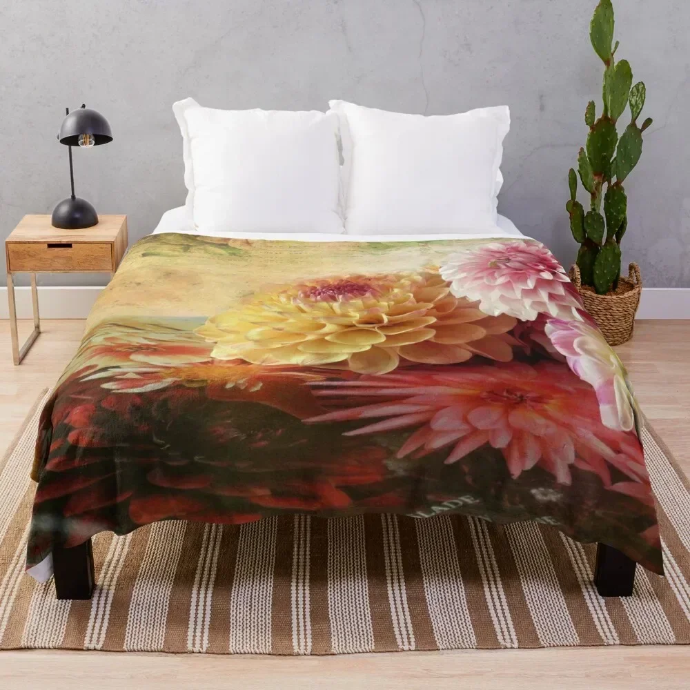 

Dahlia Magic Throw Blanket Warm Flannel Blanket for Couch Chair Bedroom