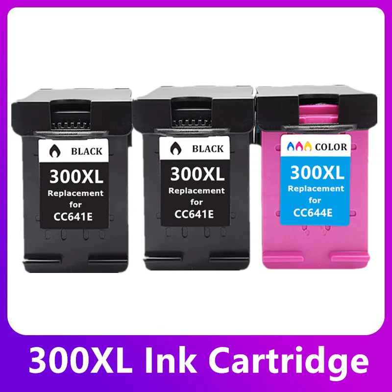 Cartuchos de tinta de repuesto para impresora HP 300, recambio de tinta 300XL para HP300 XL Deskjet F4280 F4580 D2560 D2660 D5560 Envy 100 110 120 Photosmart C4680