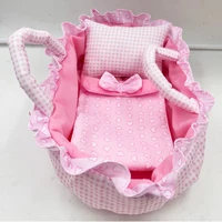 Adaptable aux poupées de moins de 35 cm, présentant un joli panier à tirer à la main, idéal pour les poupées à habiller, accessoires pour maison de poupée, jouets et cadeaux pour filles. 1