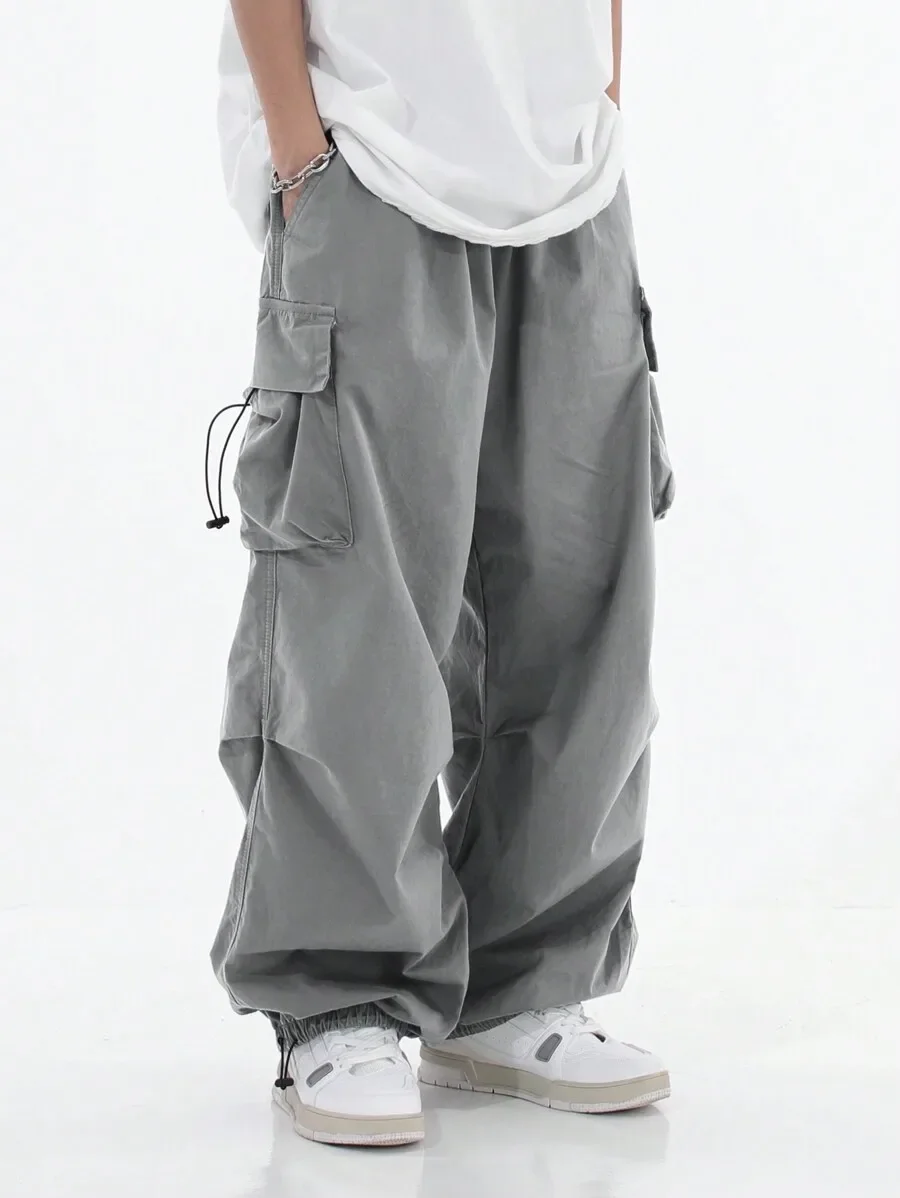 

Loose Cargo Pants Men Oversized Straight Leg Streetwear Casual Trousers