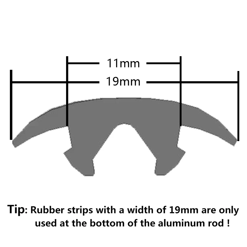 Sealing Rubber Strip at The Bottom of The Roof Rack Cross Bar Can Reduce Wind Resistance Noise Width 19mm For Thule Top Rod