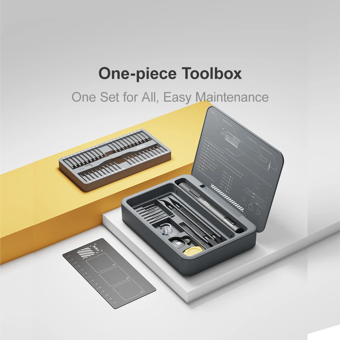 2025 جديد DUKA ATuMan طقم مفك كهربائي E3 الدقة 650mah قابلة للشحن إصلاح 95 قطعة لقم الصلب 95 في 1 مفك البراغي