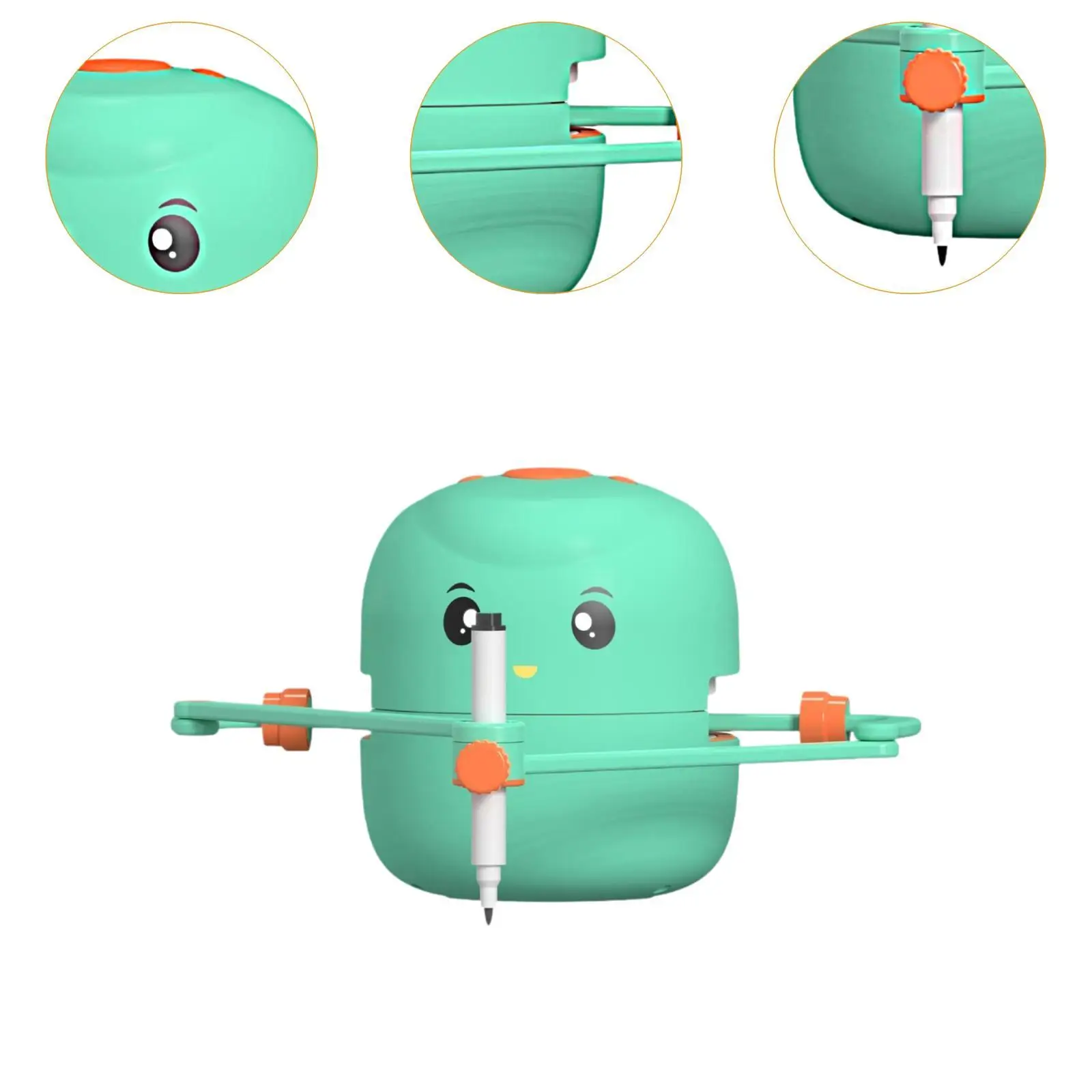 Robot da disegno per bambini carino con 100 carte giocattolo didattico Montessori interattivo portatile leggero per bambini regalo per ragazze