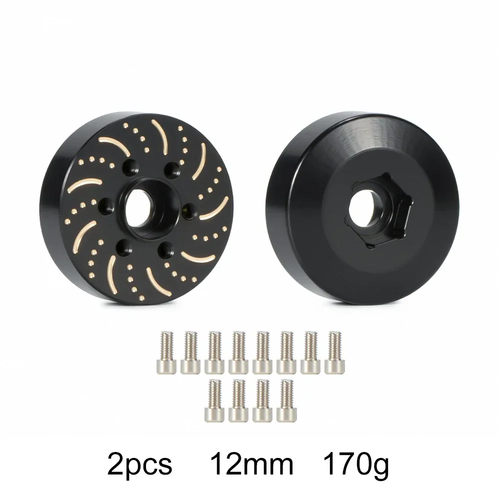 6MM 9MM 12MM 15MM 18,5MM 22MM Messing Radnabe Sechskantadapter Bremsscheibengewichte für 1,9 2,2 Beadlock-Räder SCX10 TRX4 Capra Wraith