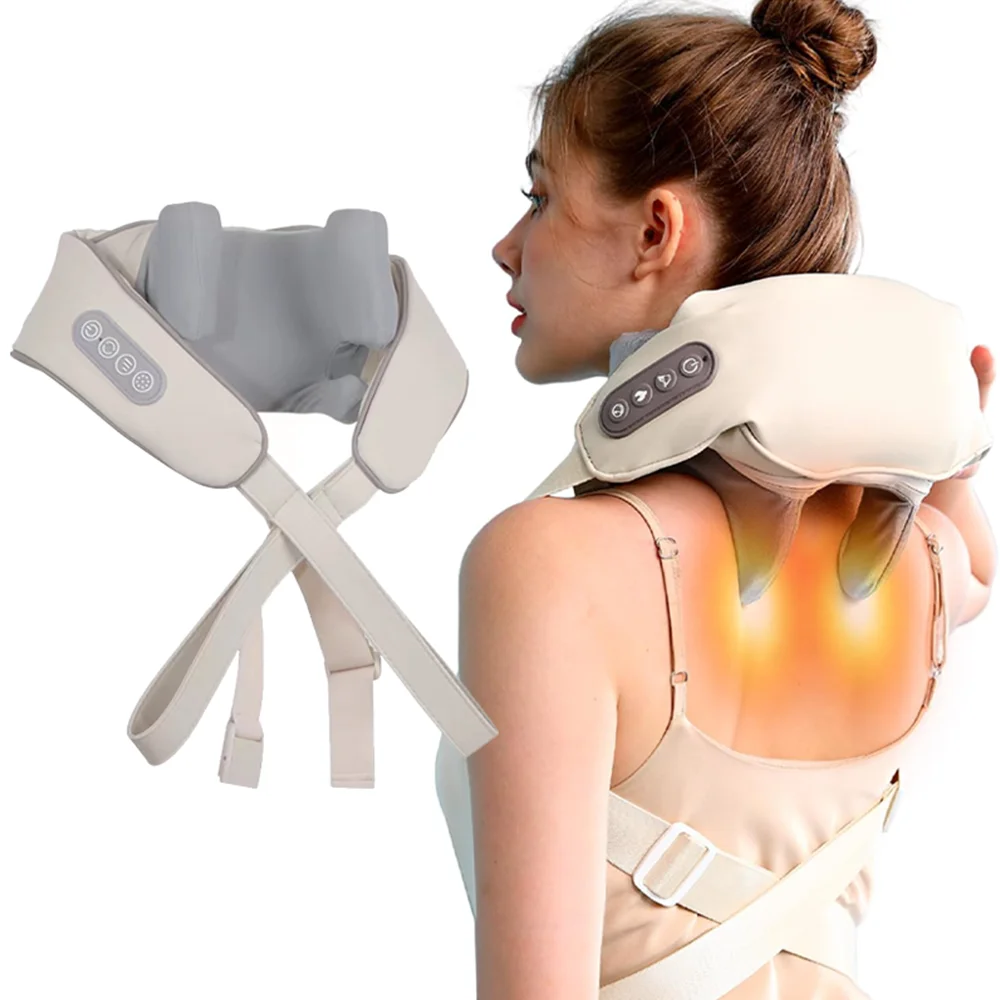 Multi-functional U-shaped Simulation Human Kneading Clip Massage Cape Cervical Spine Massager Shoulder & Back Massager