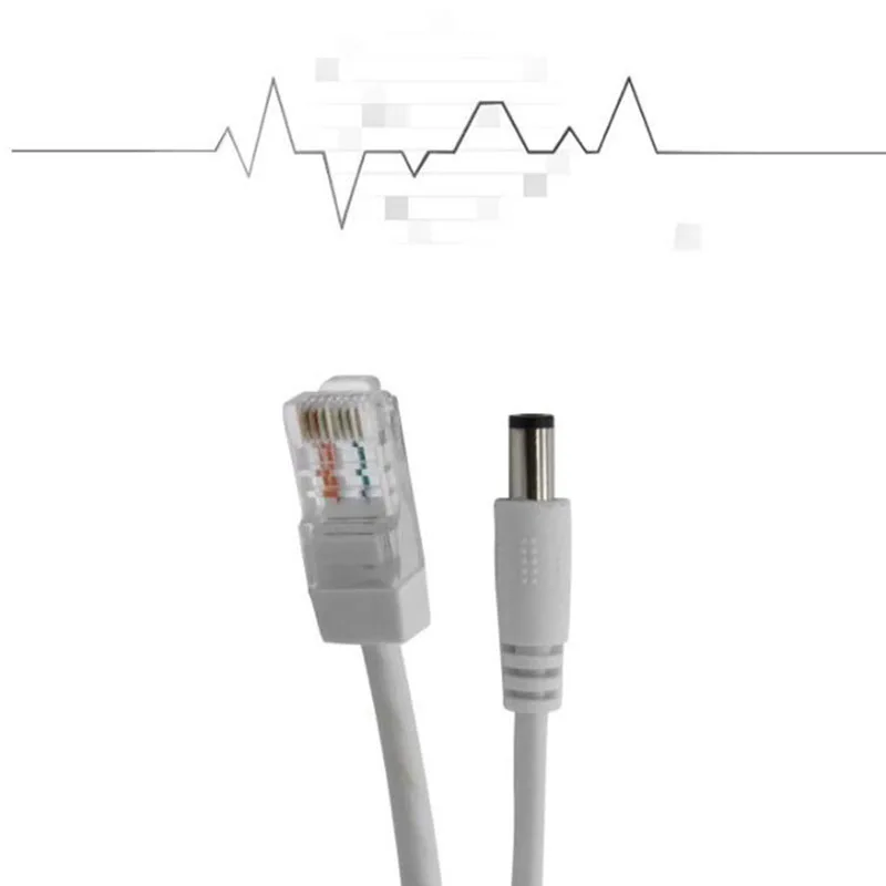 white 48V to 12V 24V to 12V POE Splitter Waterproof Adapter Cable Power Supply Module Injector for RJ45 cable cctv IP Camera