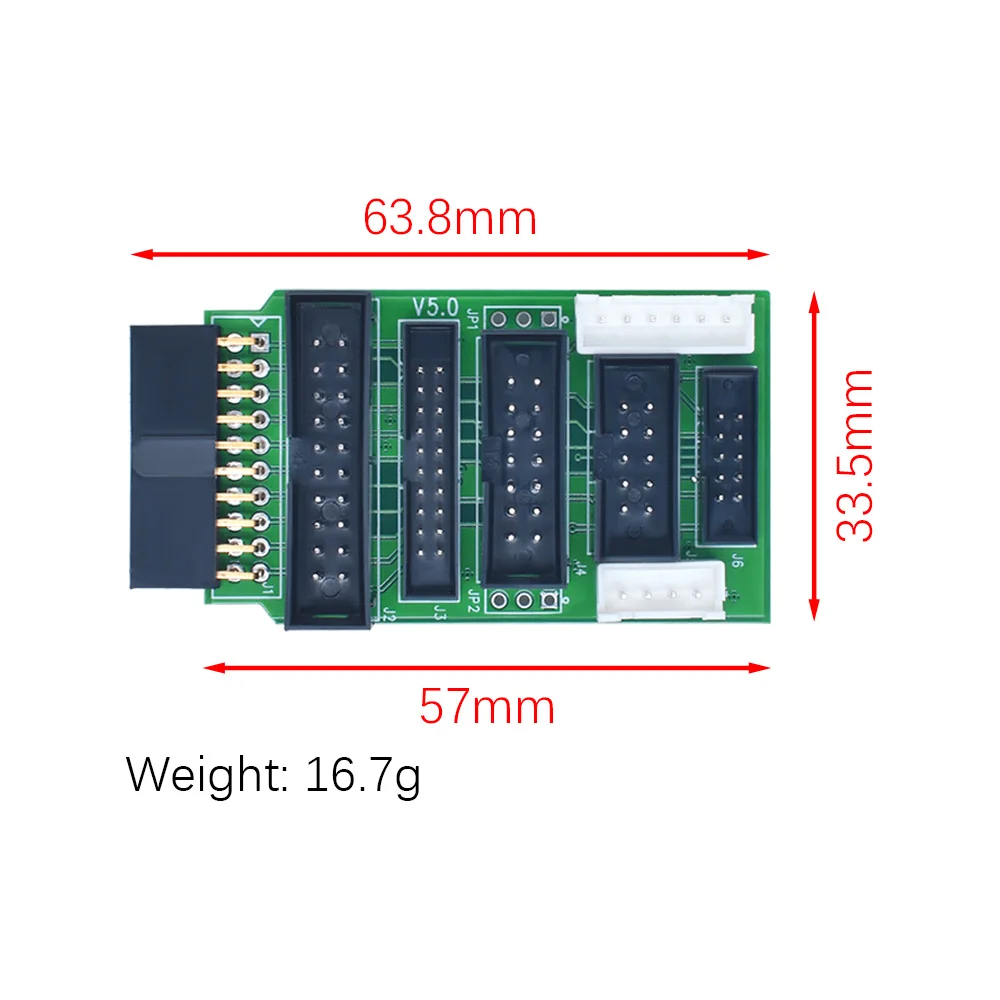 ل JLINK V8 V9 لوحة محول JTAG إلى SWD متعددة الوظائف ل ULINK2 STLINK V2 متعددة الوظائف لوحة توزيع 2.54 كابل مسطح