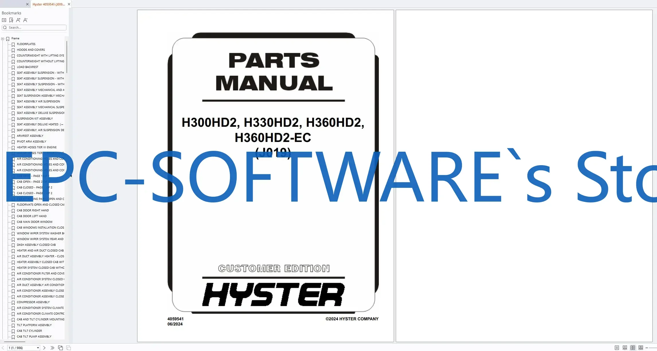 

EPC-SOFTWARE Каталог запасных частей Hyster Yale 2024, коллекция PDF