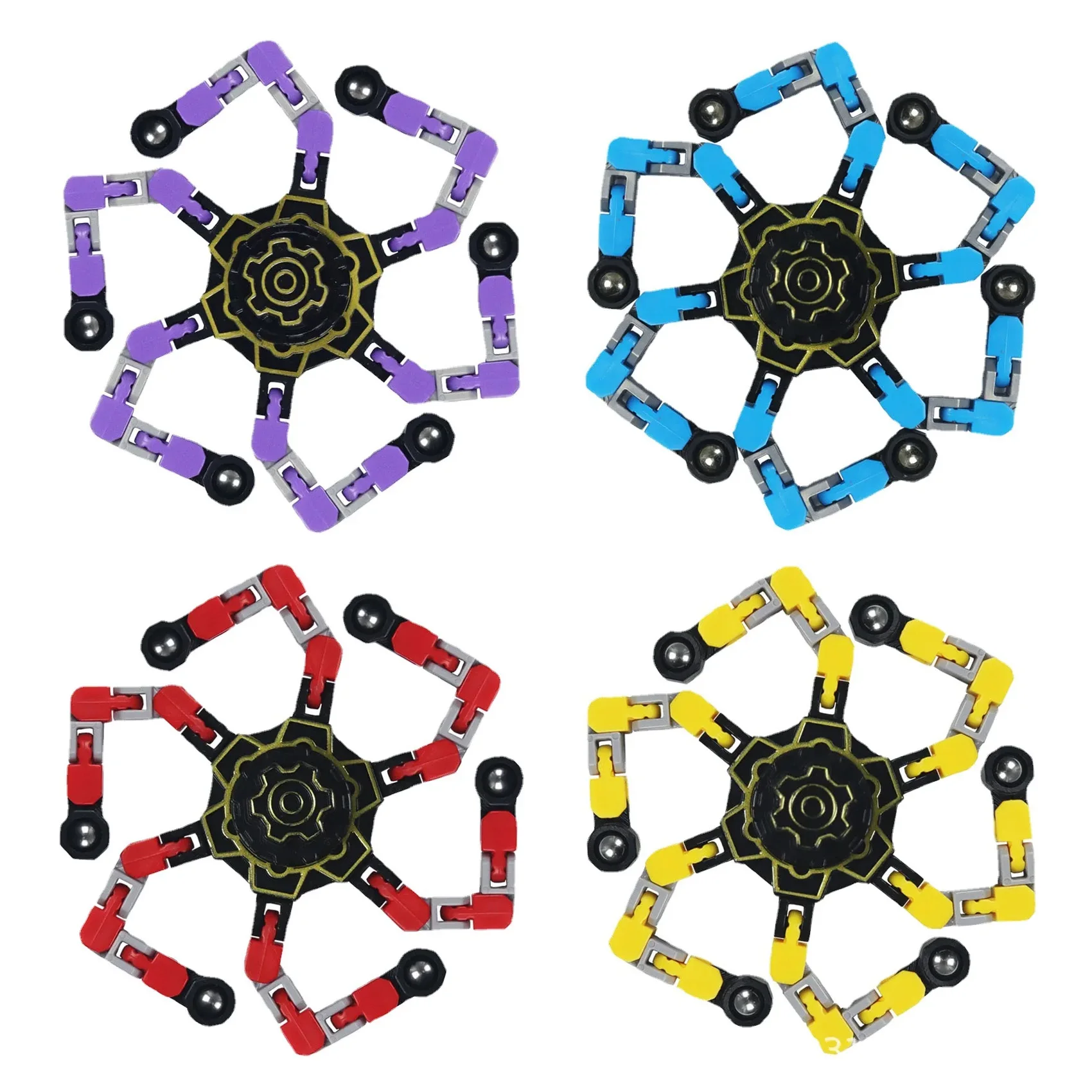 어린이와 성인을위한 변형 가능한 Fidget Spinners 소년과 소녀를위한 스트레스 릴리프 감각 장난감 손가락 자이로 감압 장난감