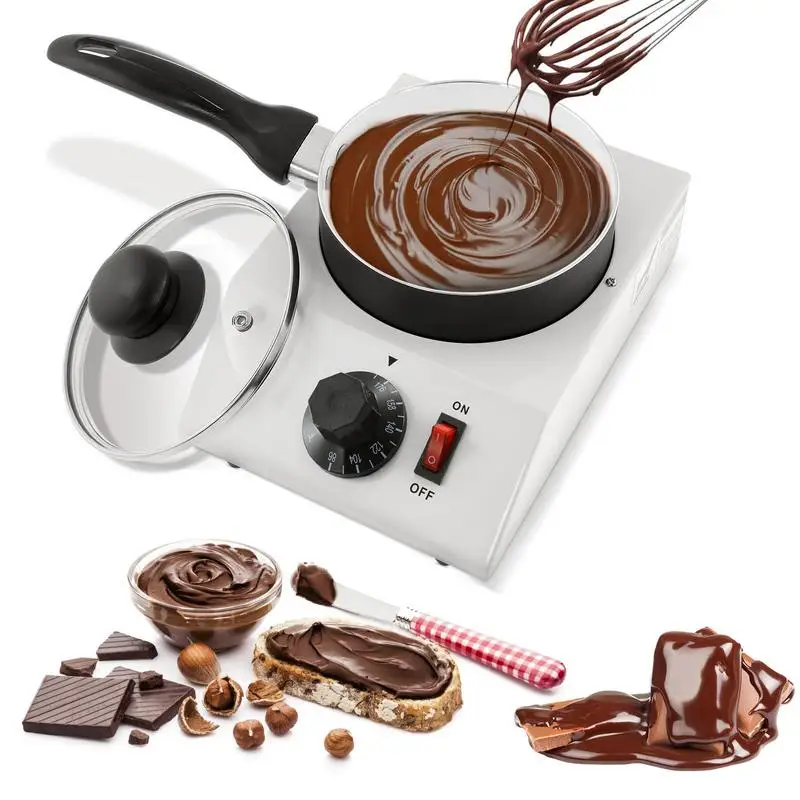 

Chocolate Melter Pot Commercial Chocolate Warmer 110V Long Handle Single Pot Chocolate Tempering Machine For Chocolate Melts