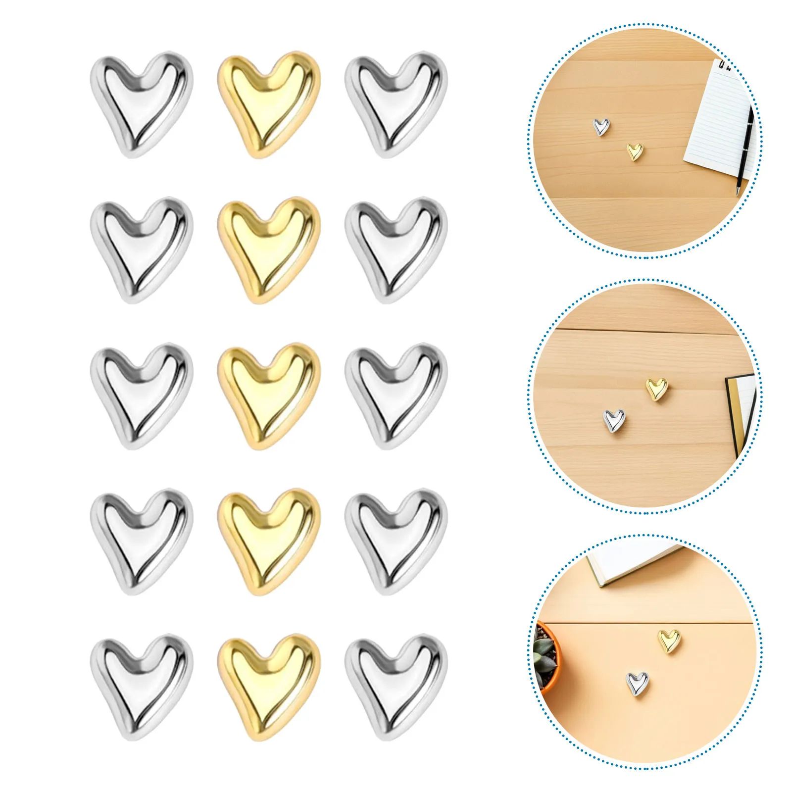 

36 шт. декоративных кнопок-сердечек для пробковой доски, фоторамок, настенных досок объявлений