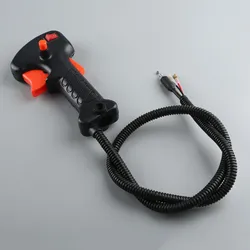 1X  Brush Cutter Grass Trimmer Right Handle Switch with Throttle Trigger Cable For 43CC 52CC Brush Cutter Petrol/Gas Power
