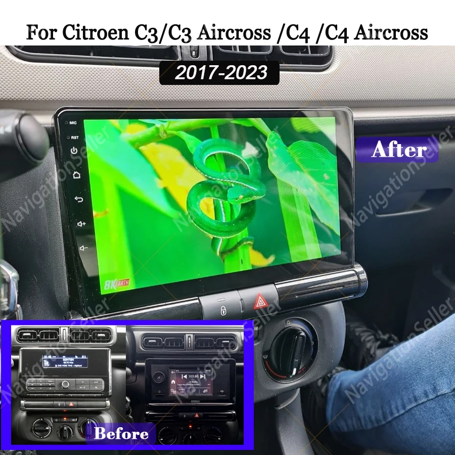 

Stereo Multimedia For Citroen C3 C4 Aircross 2017 2018-2023 Car Radio Carpaly Android Screen Auto Stereo Navigation Video Player