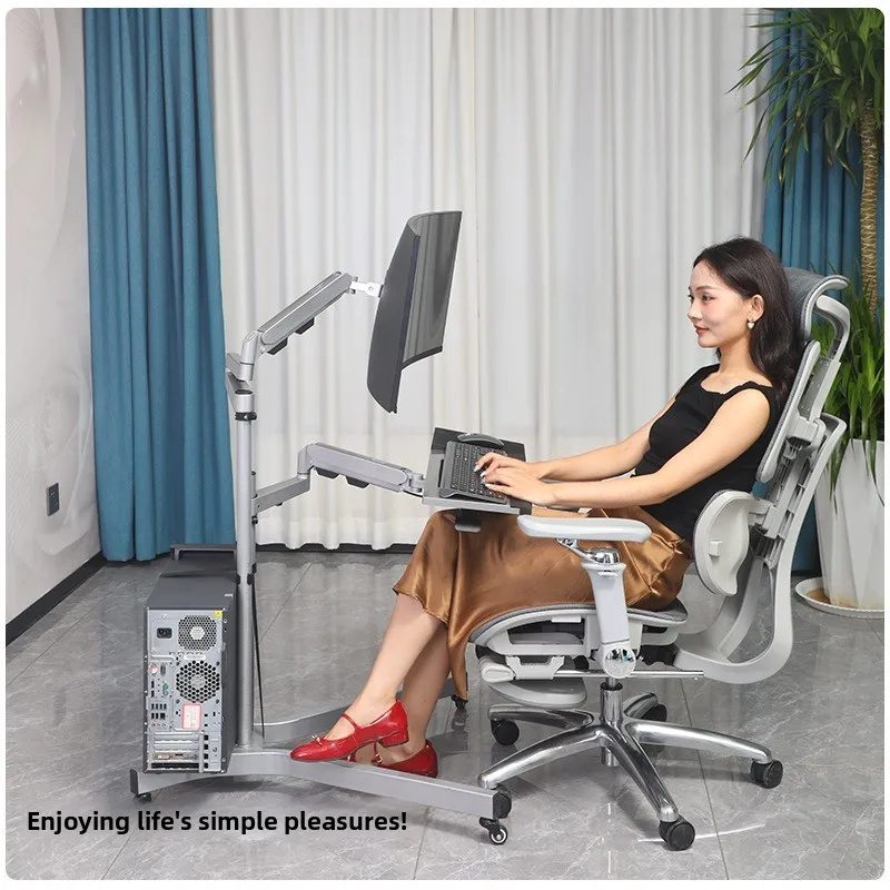 Laptop Stand Adjustable Height Angle Stand Ergonomic Desktop Desk Bedside Computer