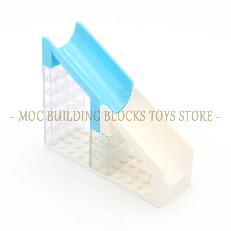 MOC Brick 28466 27976 28387 11267 Slide Playground Spiral Staircase Building Blocks Compatible All Brands Assembles Street View