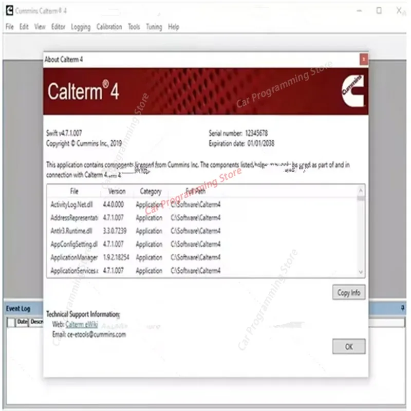 Calterm 4.7 & Cummin Insite 8.9 Diagnostic Software product image