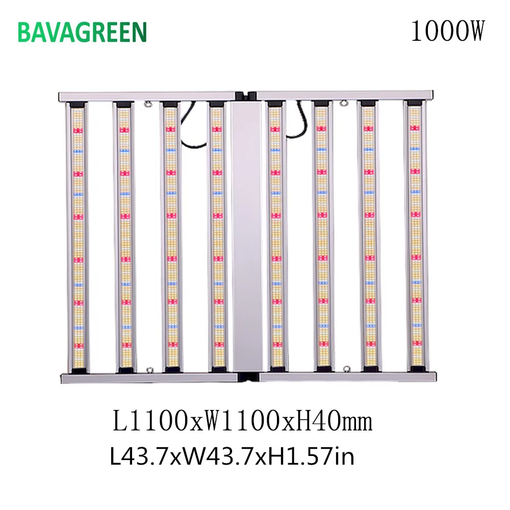 1000W Hydrocultuur Plant Groei Lamp 8 Bar Uv Ir 4X4 Ft Hoge Ppfd Samsung Led Grow Light Voor Kas Medische Planten