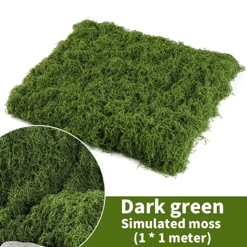 

1*1m Fake Moss DIY Crafts Grass Artificial Moss Faux Preserved Moss Green Plants Home Room Garden Decor Landscape Fake Grass