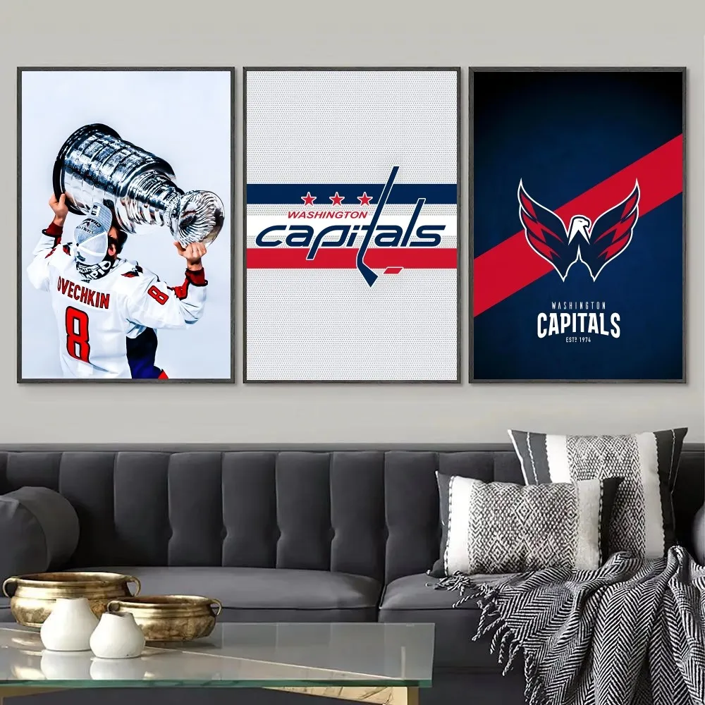 1PC Washington Capitals Poster Paper Print Home Living Room Bedroom Entrance Bar Restaurant Cafe Art Painting Decoration