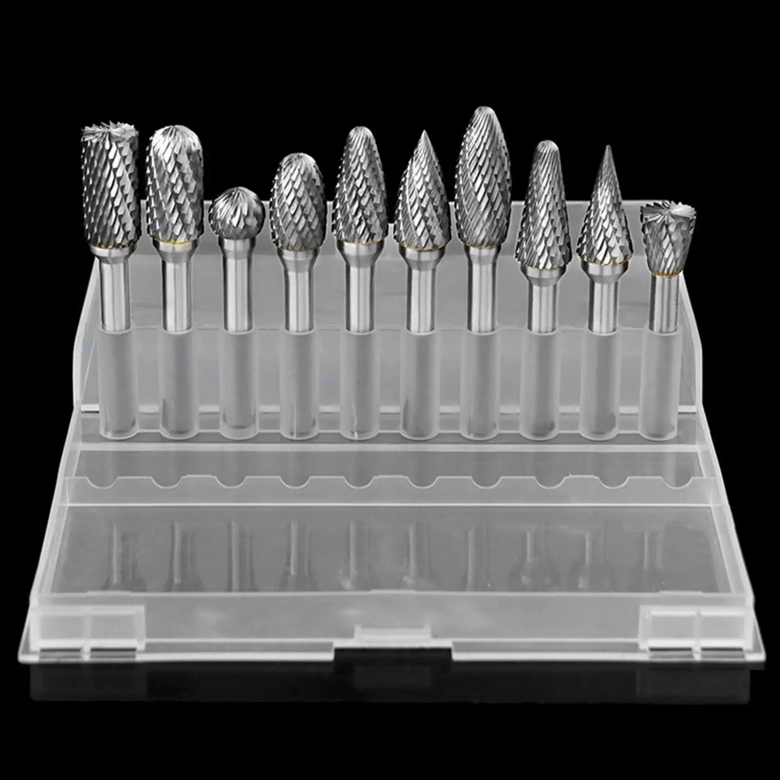 Rotary Drill Set Sturdy Easy to Use Metal Grinding Double Cut Carving Bits