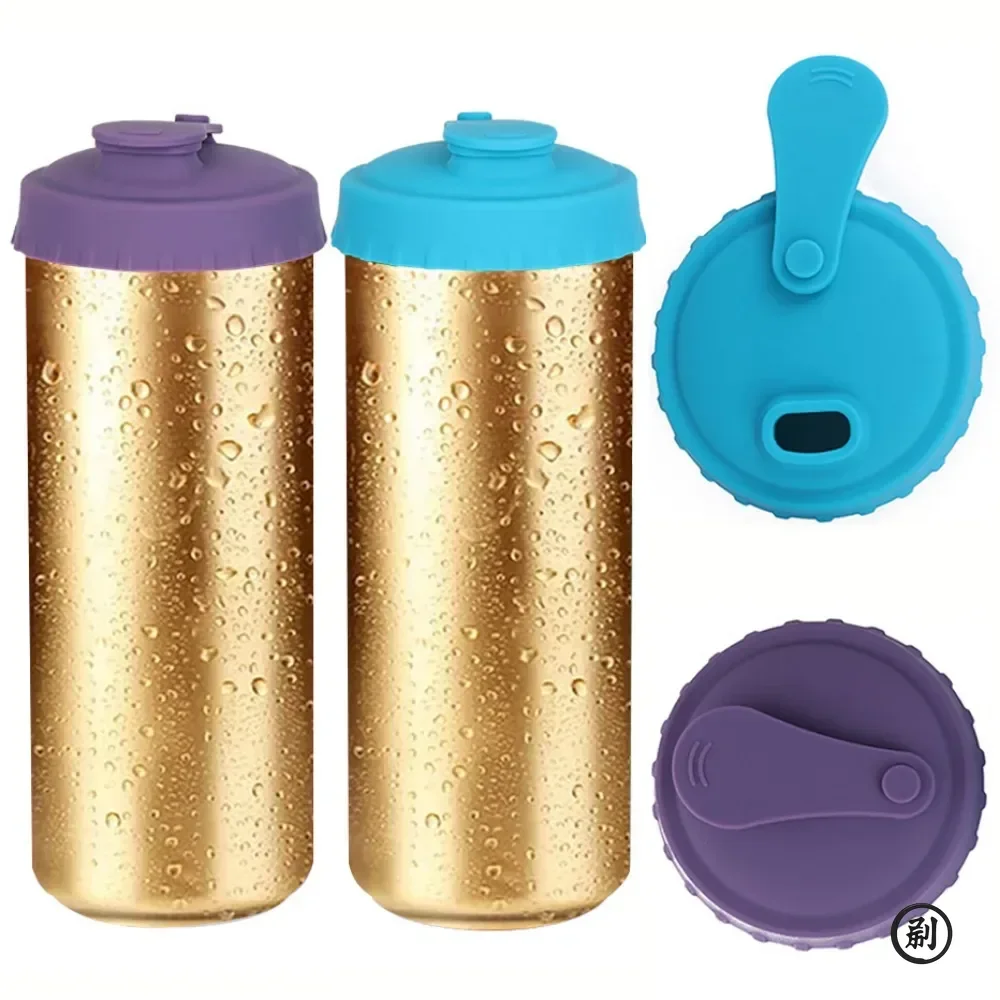 Silicone Soda Can Lid Reusable Can Stopper for Soda Beer Drinks Juice Coke Beverage Fits Standard Cans Protecto Coke Can