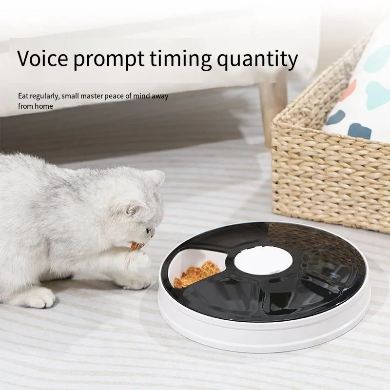 

Новинка 2023 года, товары для домашних животных, интеллектуальная кормушка с шестью отверстиями, оборудование для кормления с таймером, автоматическая кормушка для домашних животных, миска для домашних животных