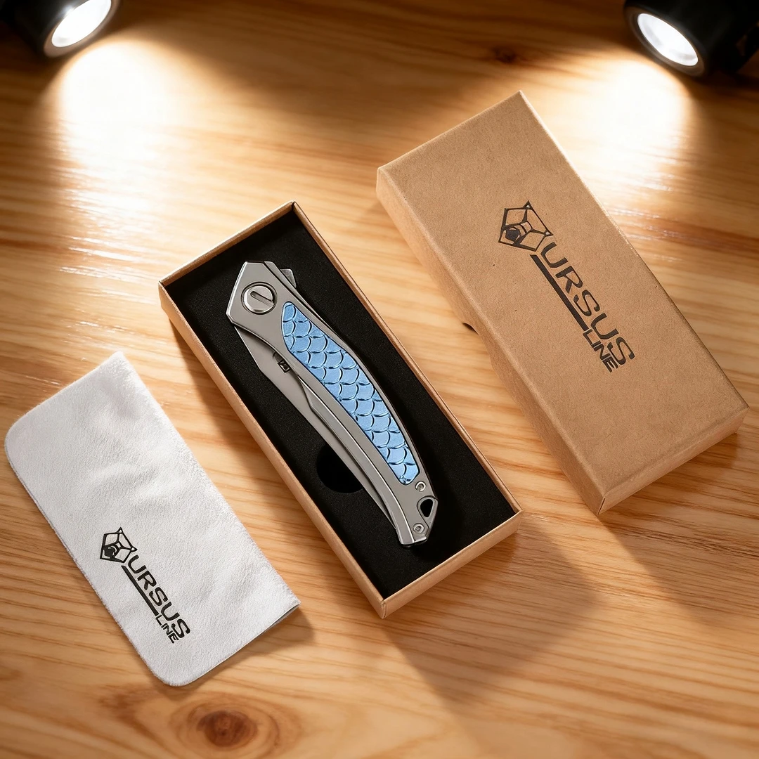 

Bear Head - Dragon scale shaped folding knife EDC, personalized high-end small knife, exquisite collectible knife, fruit knife