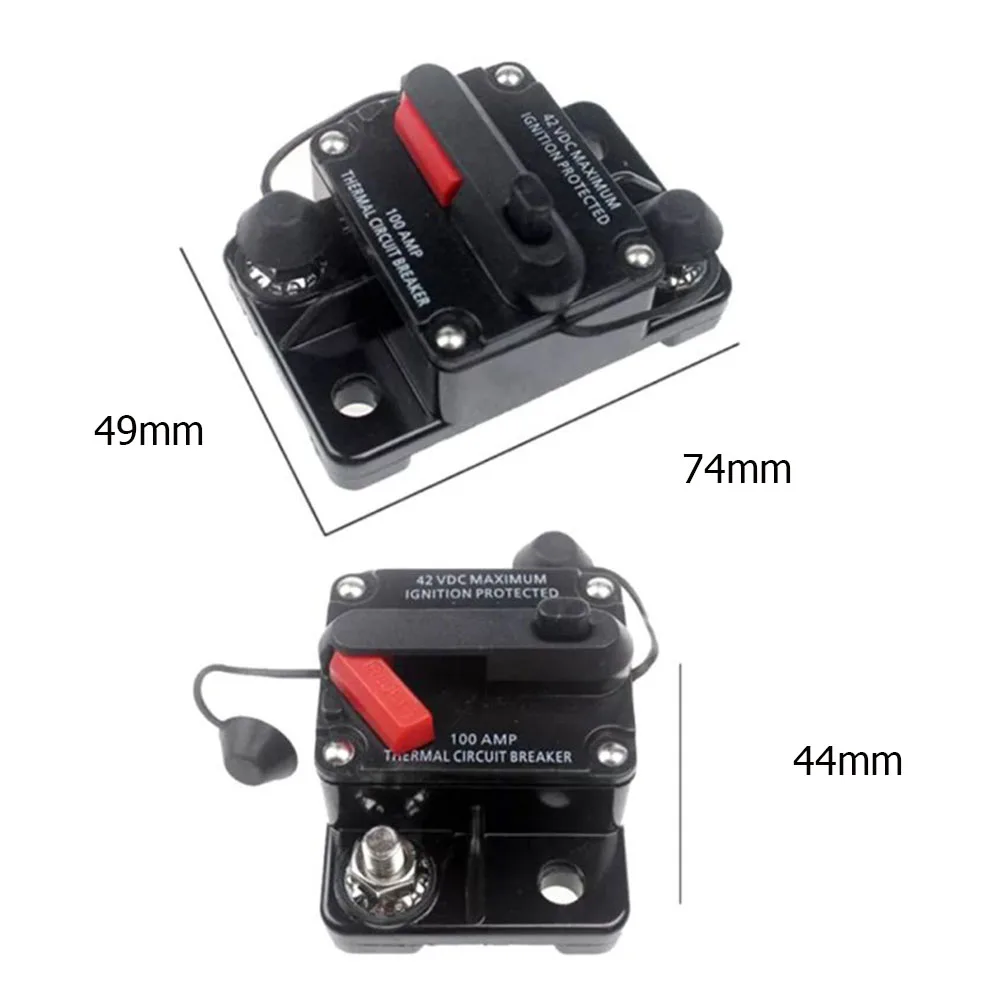 30A-300A Circuit Breaker Trolling with Manual Reset Car Boat Manual Power Protect for Audio System Fuse Car 12-42V DC Waterproof